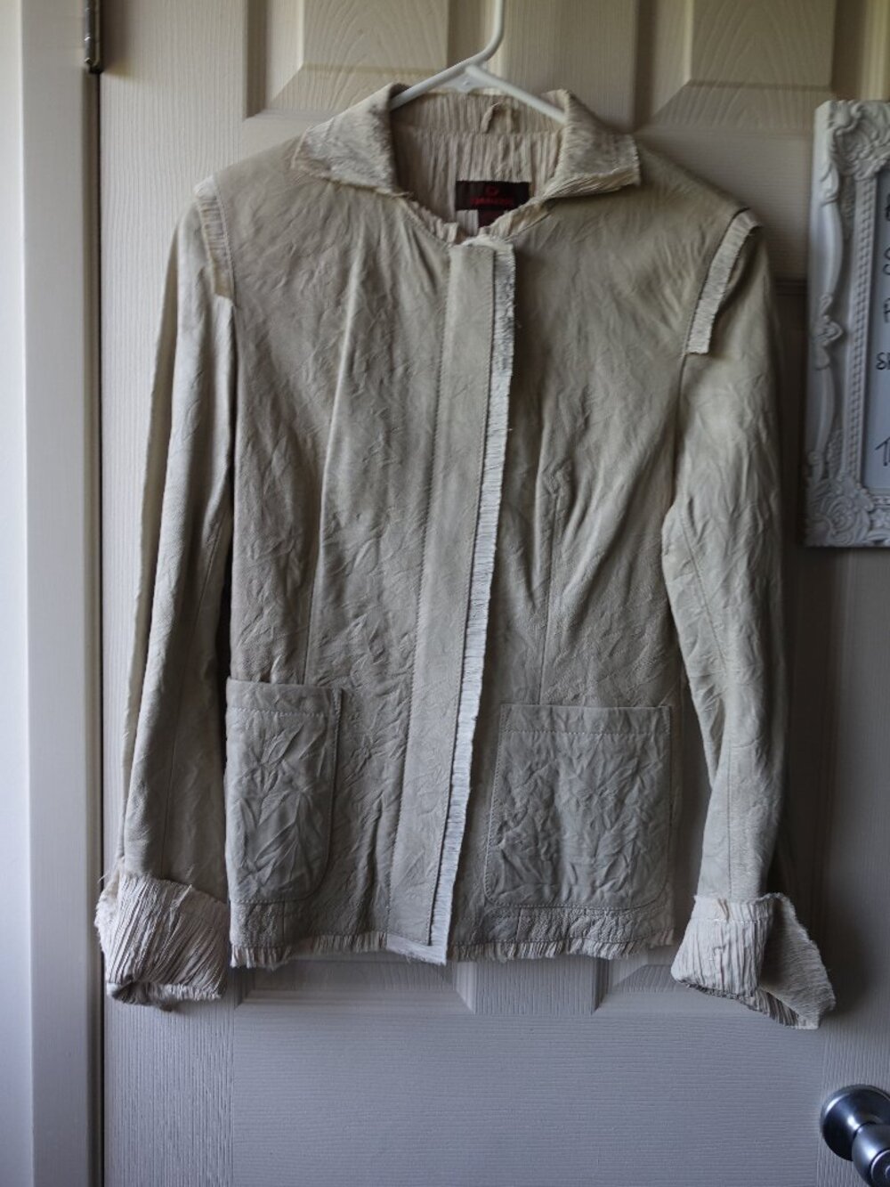Danier Cream Leather Jacket